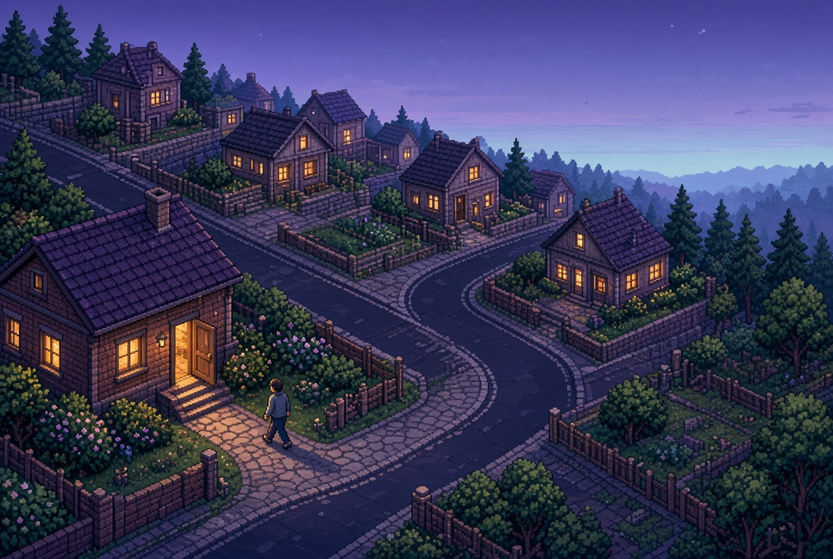 A beginner entering an open neighborhood route