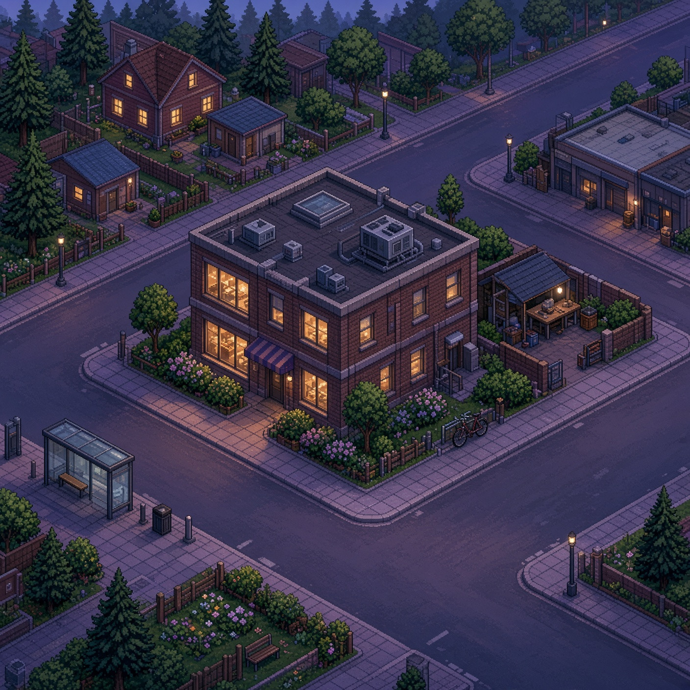 A modest fictional civic scene without an organization seal or service claim